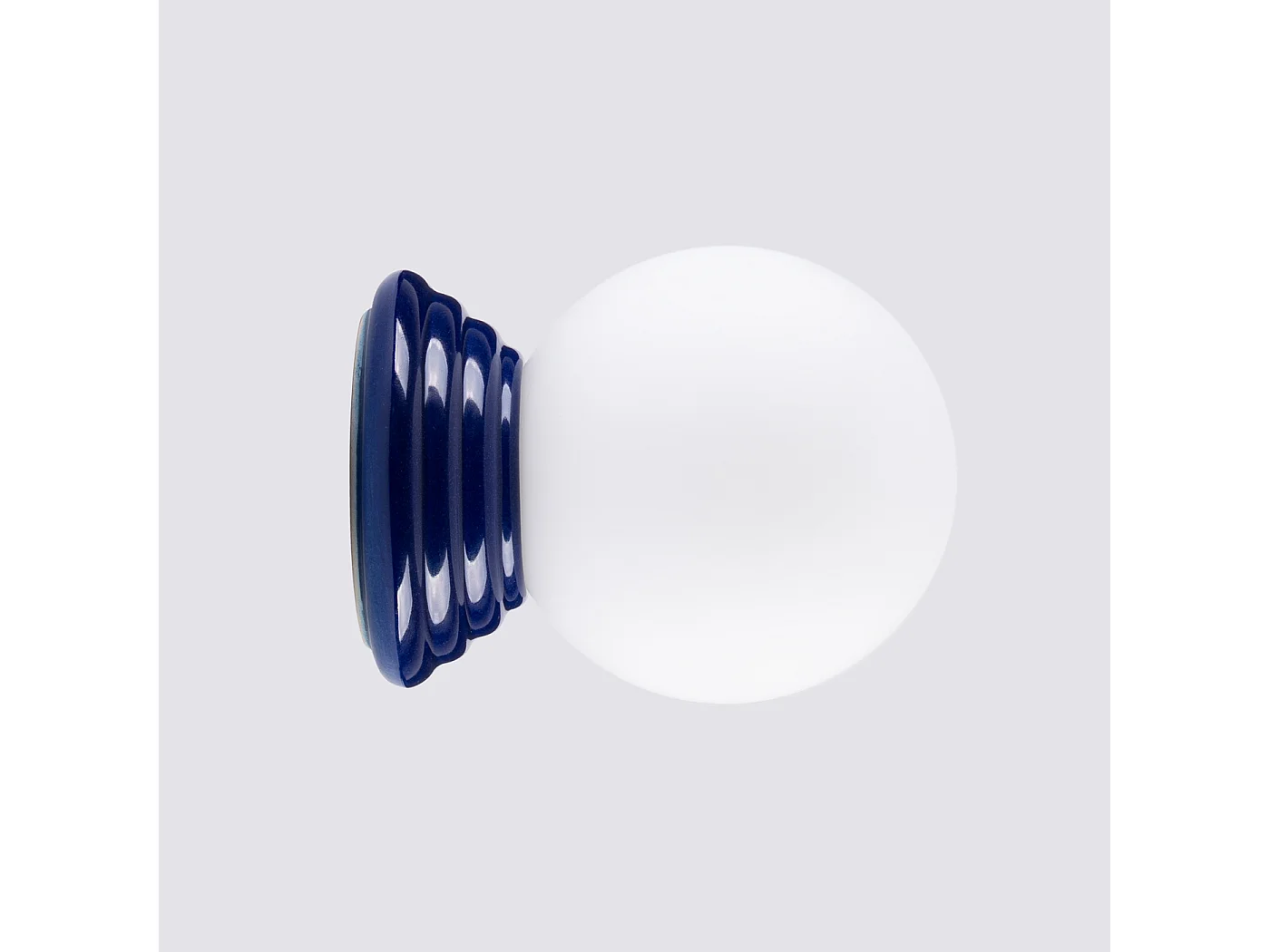 Lámpara de pared Zori minimalista de cerámica/vidrio vidriado - 1 fuentes luminosas - L.12 x A.12 cm - ultramarino