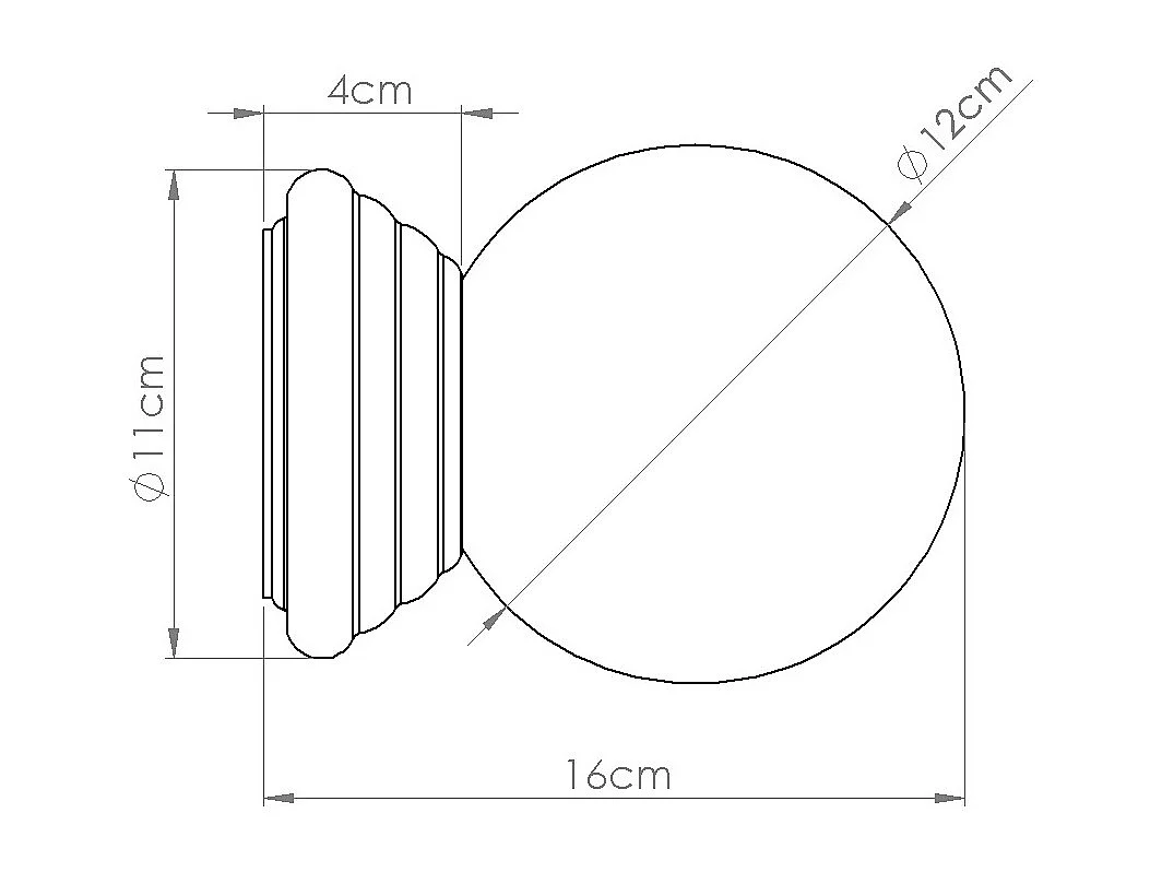 Lámpara de pared Zori minimalista de cerámica/vidrio vidriado - 1 fuentes luminosas - L.12 x A.12 cm - ultramarino