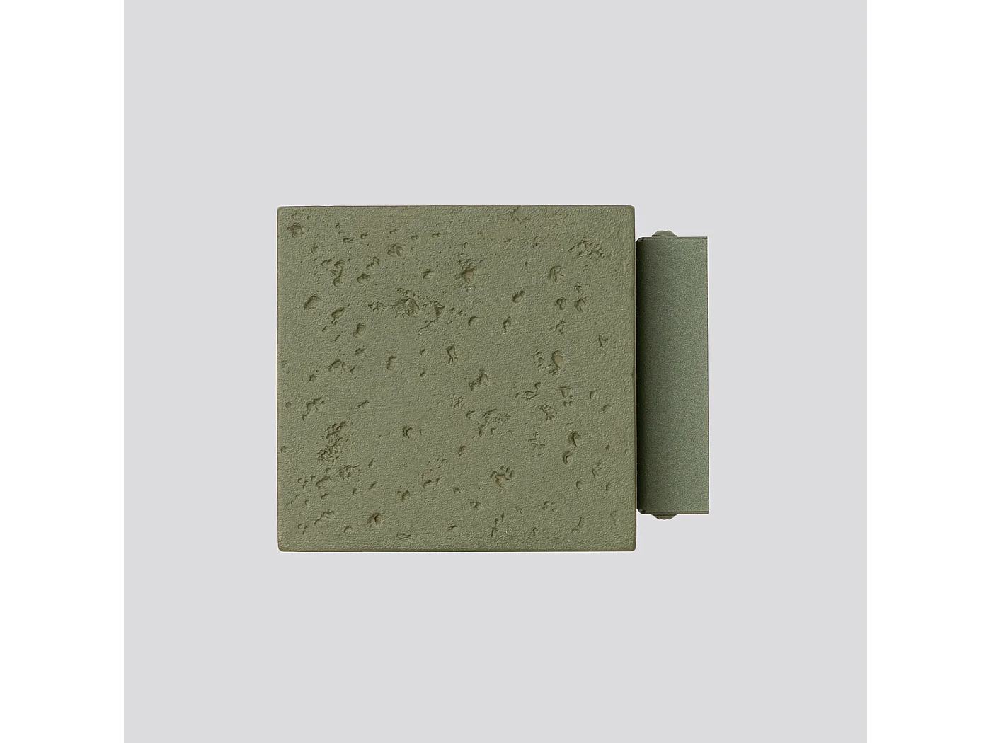 Applique industriel en béton - 1 sources lumineuses - L.10 x H.10 cm - vert olive
