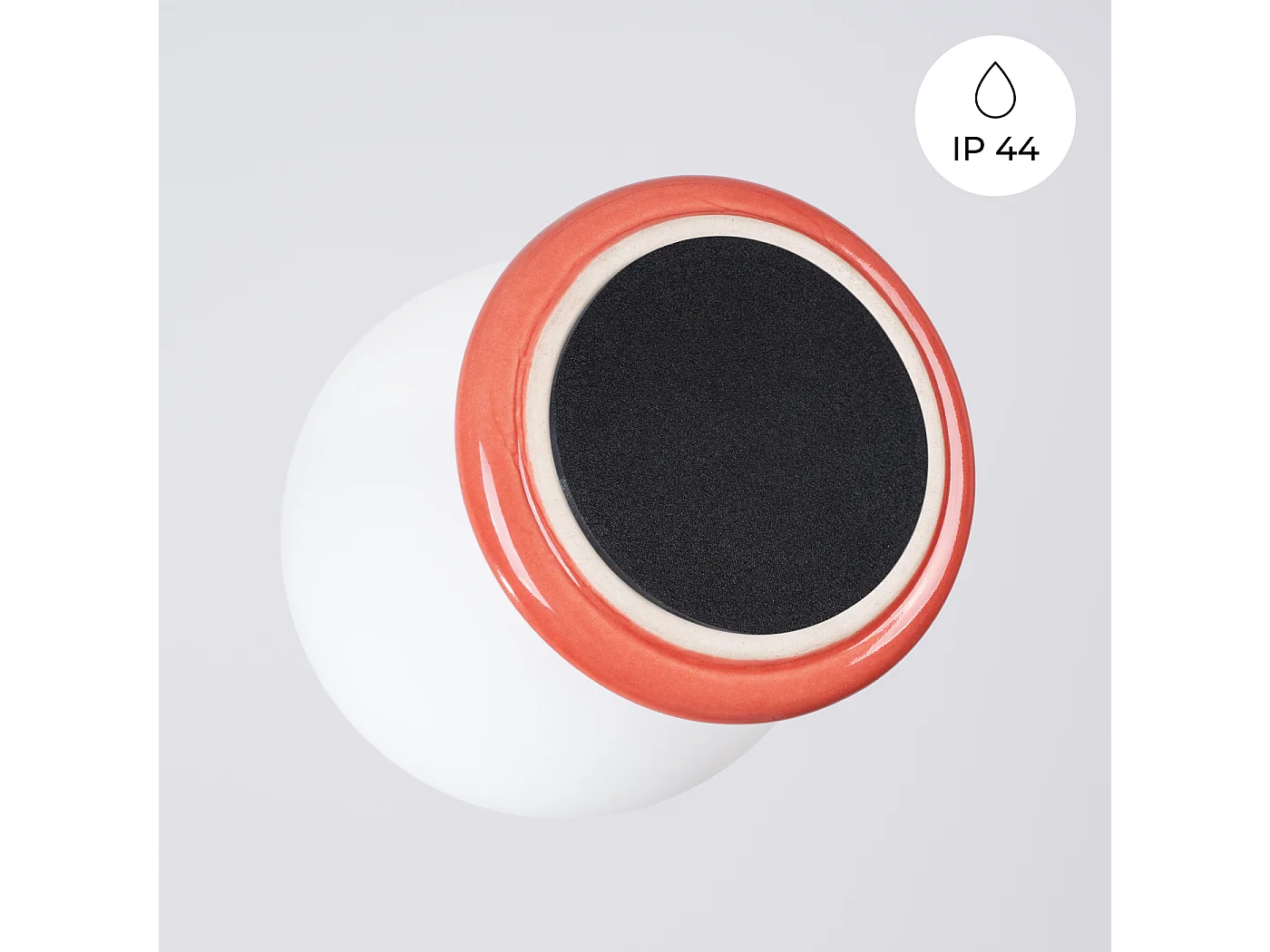 Lámpara de pared Zori minimalista de cerámica/vidrio vidriado - 1 fuentes luminosas - L.12 x A.12 cm - durazno