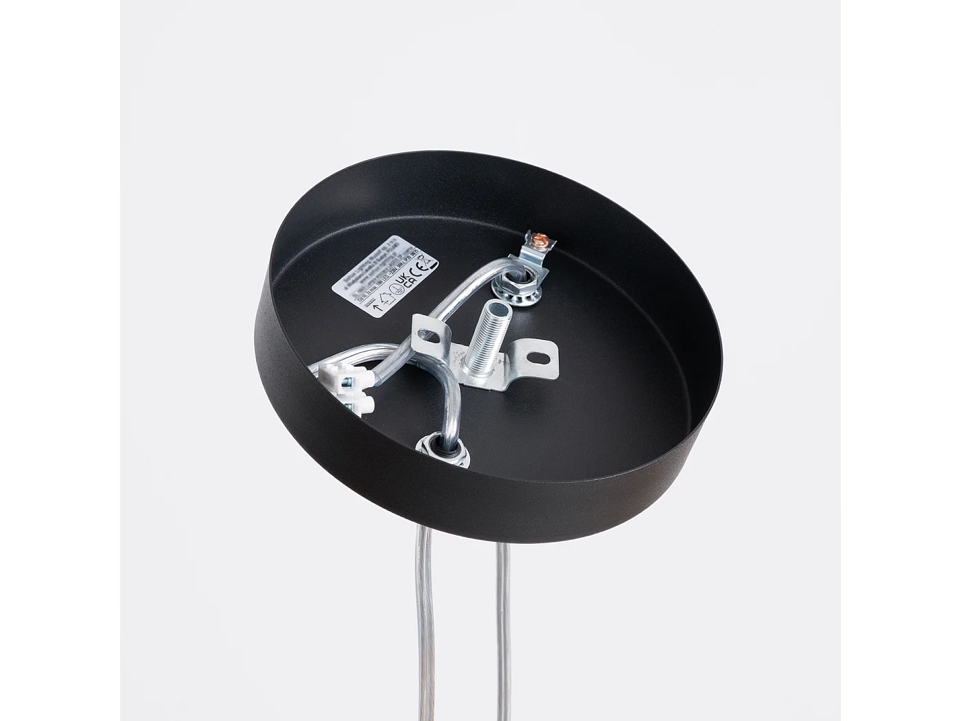 Lámpara colgante Lagos moderno de acero - 2 fuentes luminosas - L.15 x A.118 cm - negro