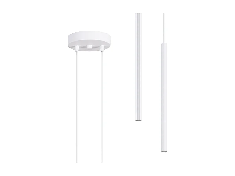 Hängelampe Arche modern aus  Stahl - 2 lichtquellen - L.15 x H. cm - Weiß