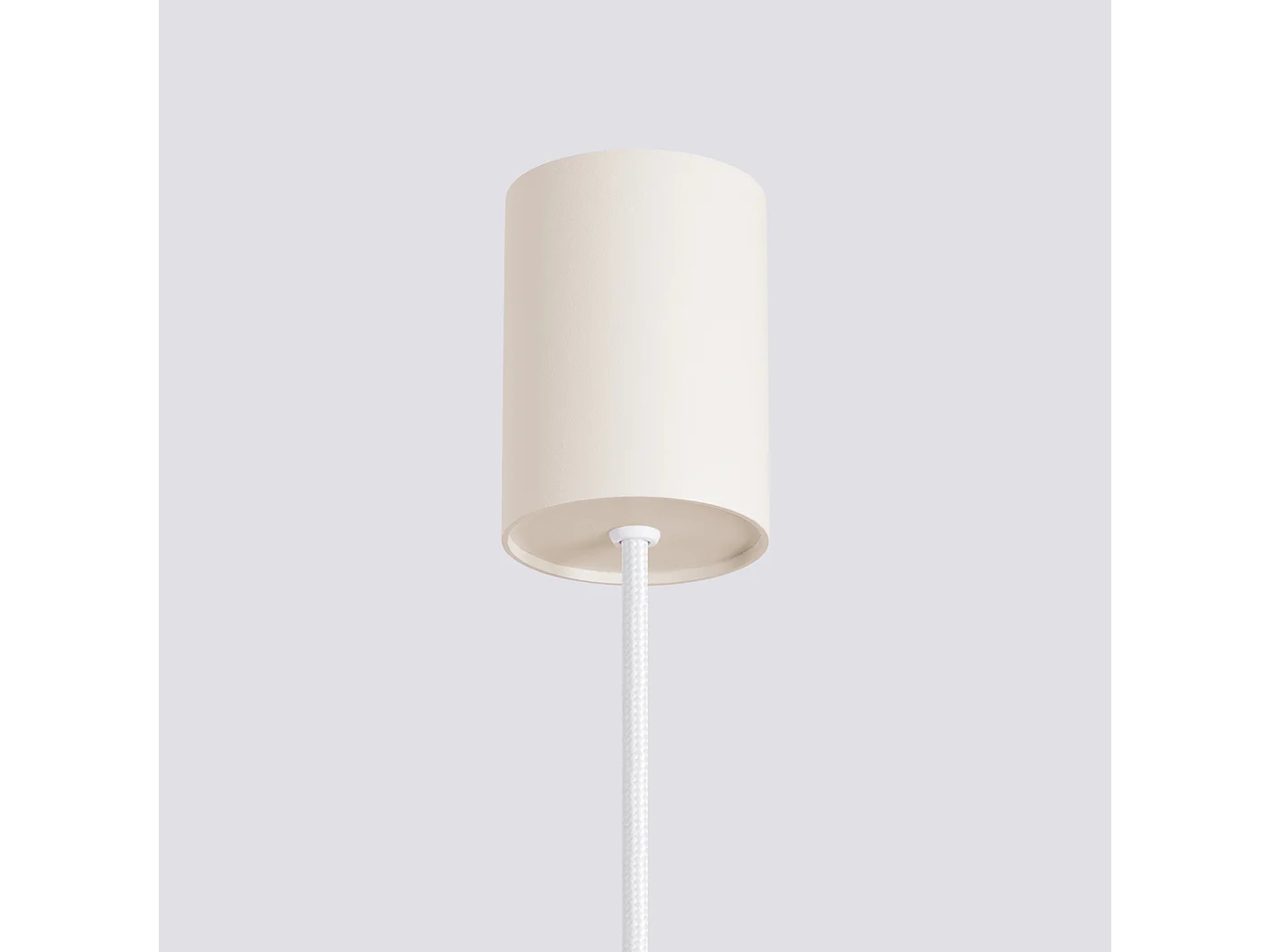 Lampa wisząca loft Estria, stal/aluminium - 1 źródło - L.14 x H.120 cm - beżowy