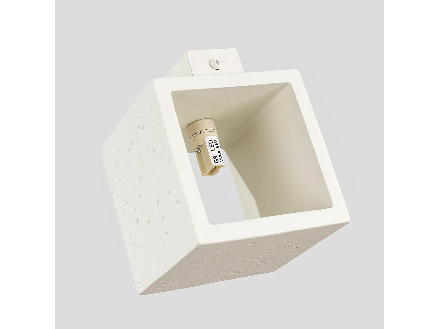 Wandleuchte Quad Industrie aus  Beton - 1 lichtquellen - L.10 x H. cm - Beige