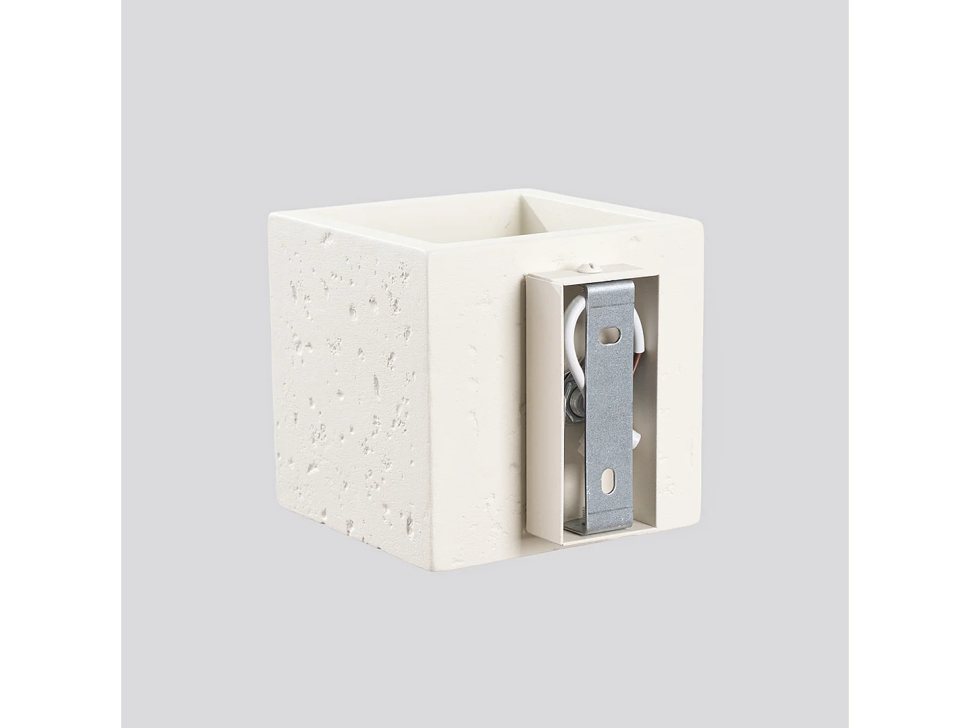 Wandleuchte Quad Industrie aus  Beton - 1 lichtquellen - L.10 x H. cm - Beige