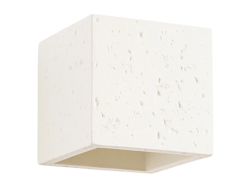 Wandleuchte Quad Industrie aus  Beton - 1 lichtquellen - L.10 x H. cm - Beige