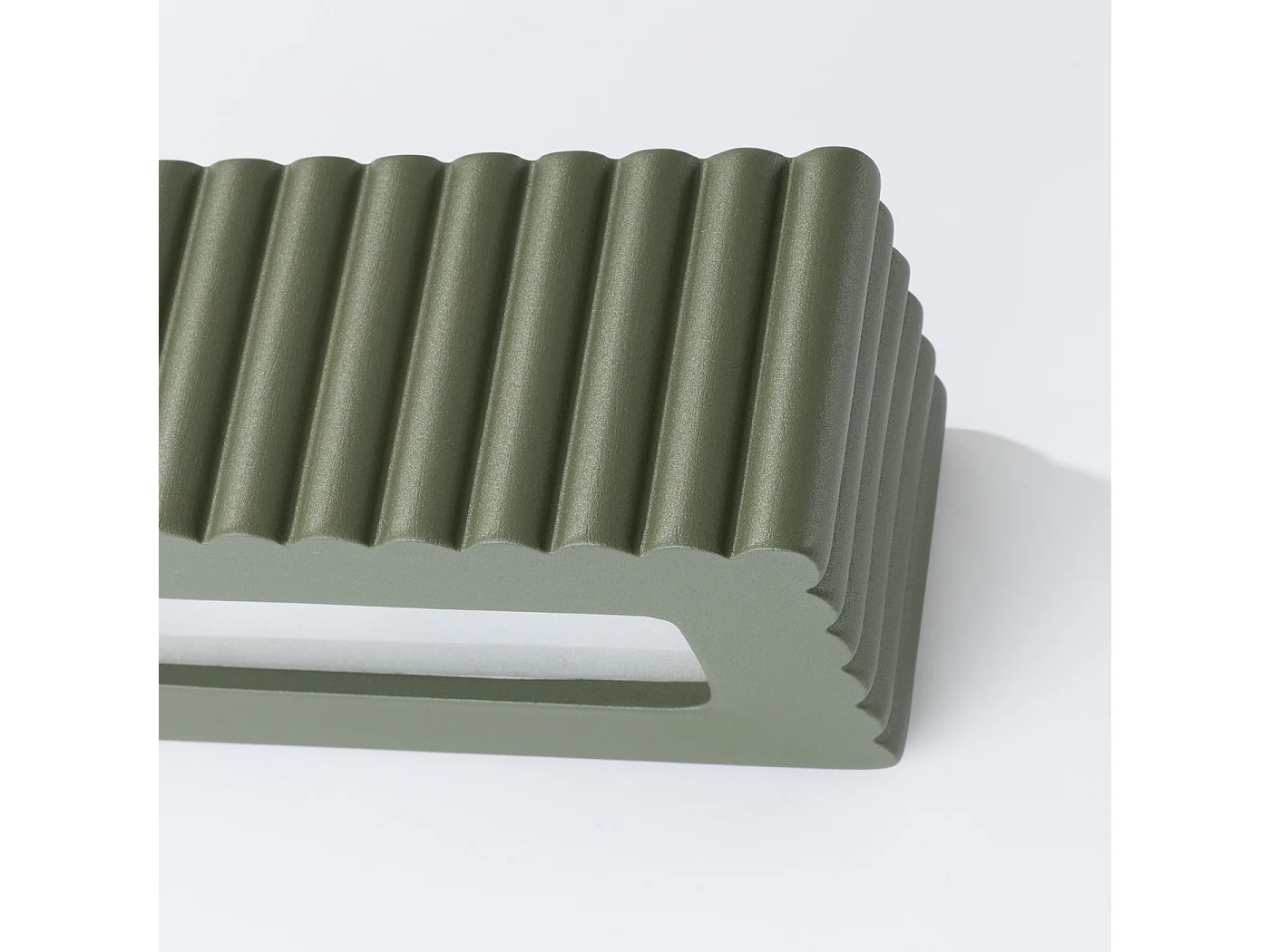 Lámpara de pared Rigata moderno de cerámica - 1 fuentes luminosas - L.34 x A.10 cm - verde oliva