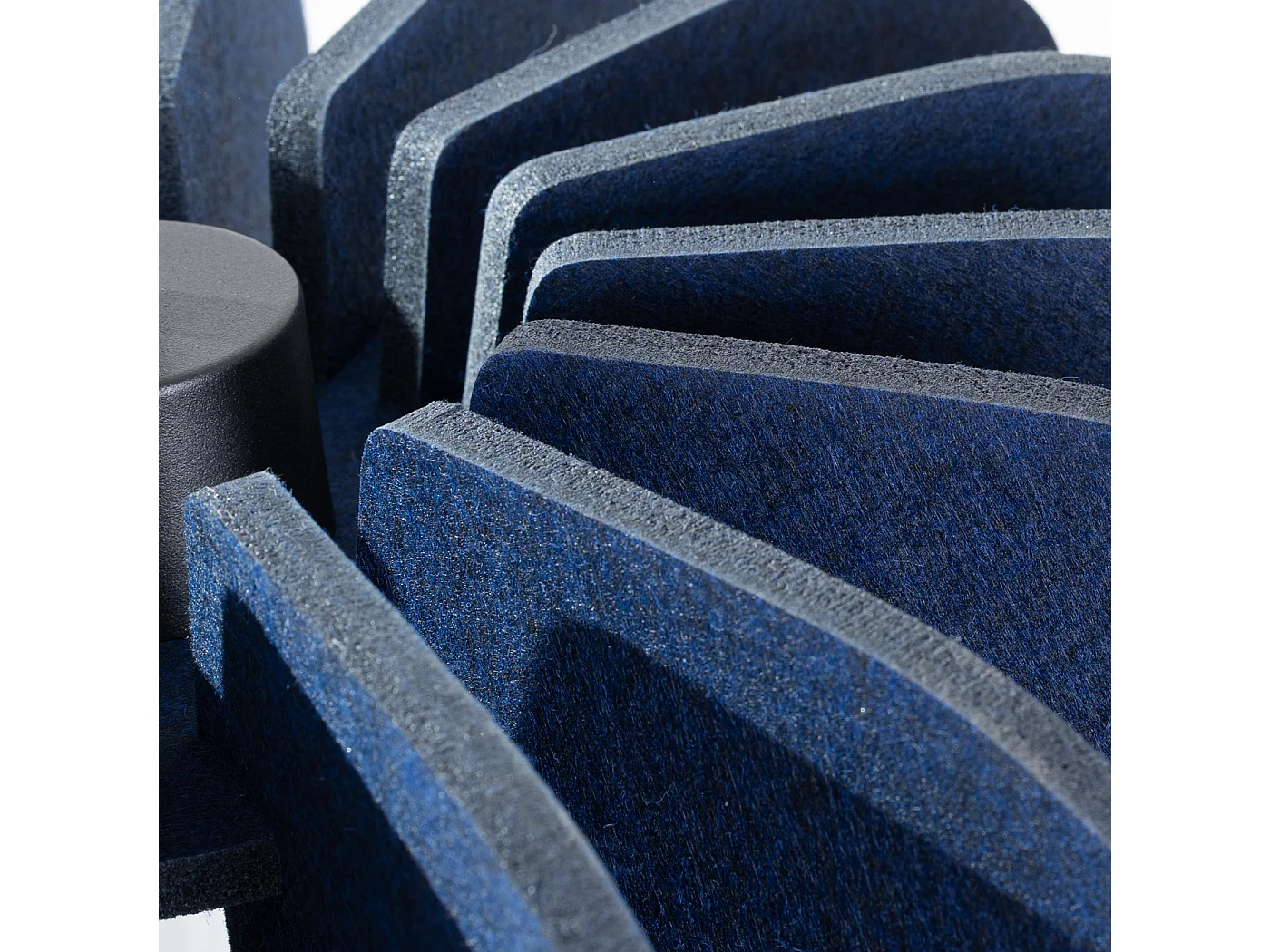 Lámpara colgante Mula moderno de fieltro/acero - 1 fuentes luminosas - L.45 x A.146 cm - azul marino/negro