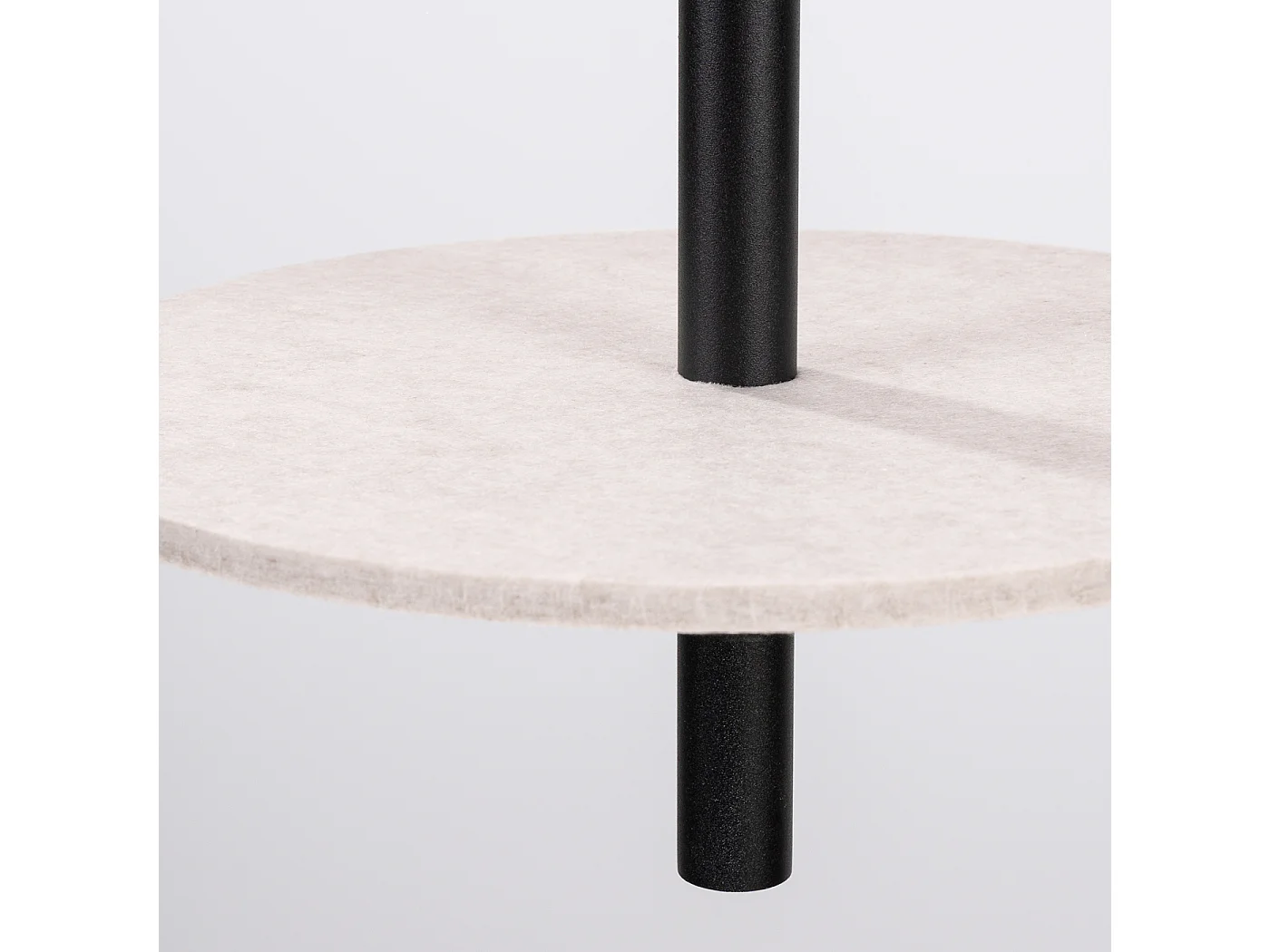 Lámpara colgante Feltro moderno de fieltro/acero - 1 fuentes luminosas - L.30 x A.126 cm - beige/negro