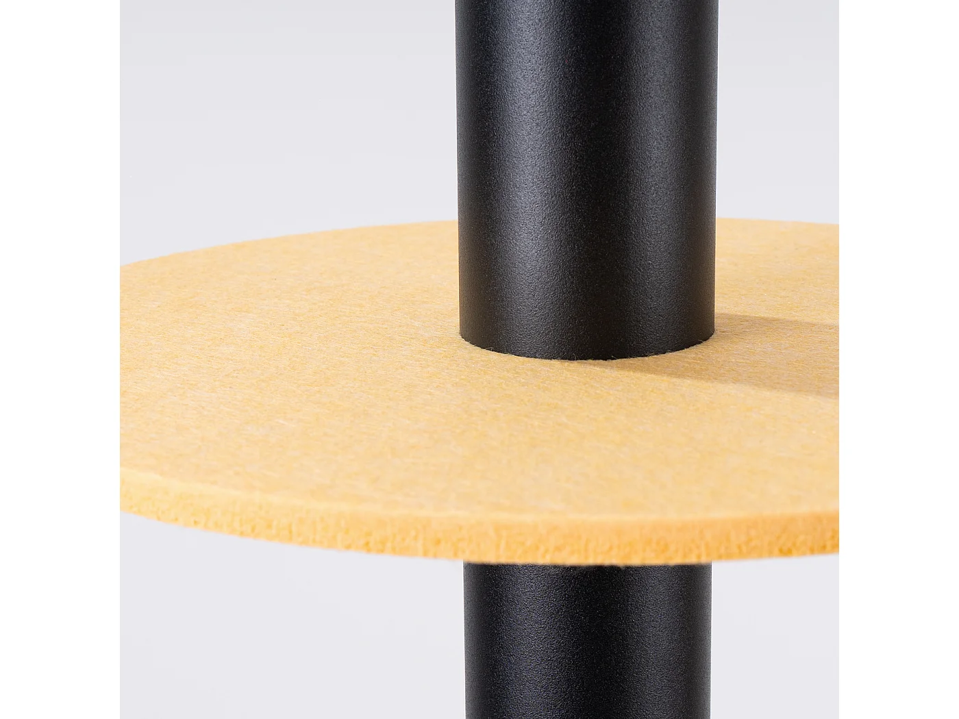 Lampe suspendue moderne en feutre/acier - 1 sources lumineuses - L.30 x H.126 cm - jaune/noir