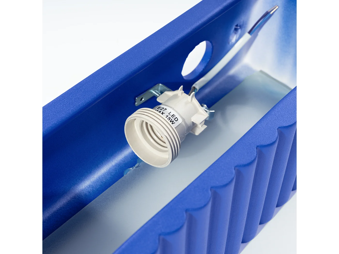 Wandleuchte Rigata modern aus  Keramik - 1 lichtquellen - L.34 x H. cm - ultramarin