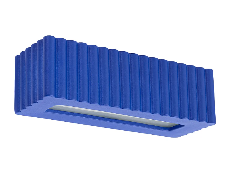 Wandleuchte Rigata modern aus  Keramik - 1 lichtquellen - L.34 x H. cm - ultramarin