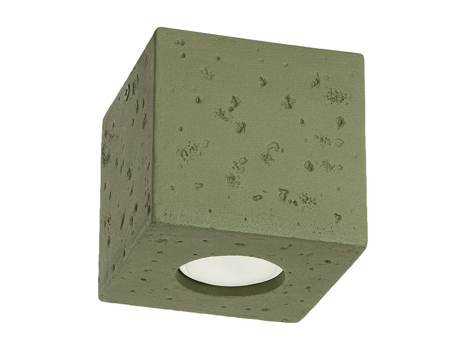 Deckenleuchte Quad Industrie aus  Beton - 1 lichtquellen - L.10 x H. cm - olivgrün