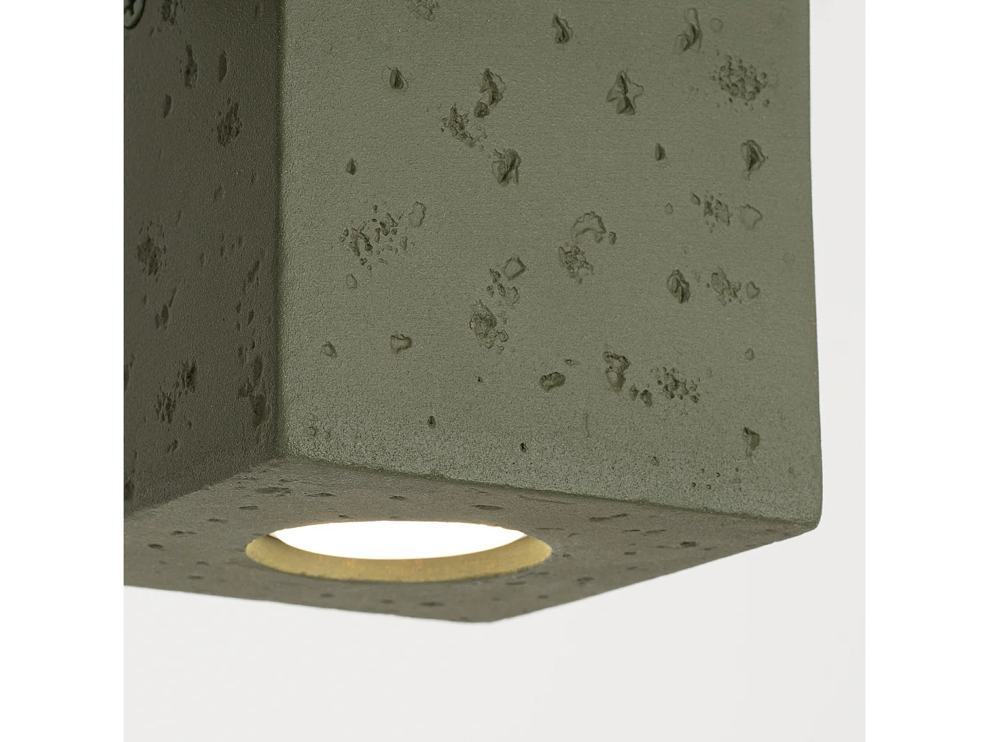 Deckenleuchte Quad Industrie aus  Beton - 1 lichtquellen - L.10 x H. cm - olivgrün