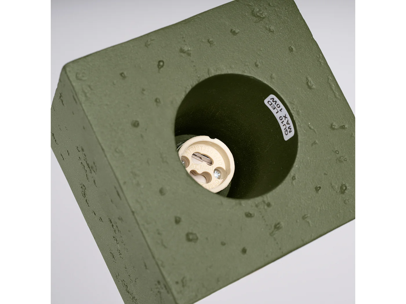 Deckenleuchte Quad Industrie aus  Beton - 1 lichtquellen - L.10 x H. cm - olivgrün