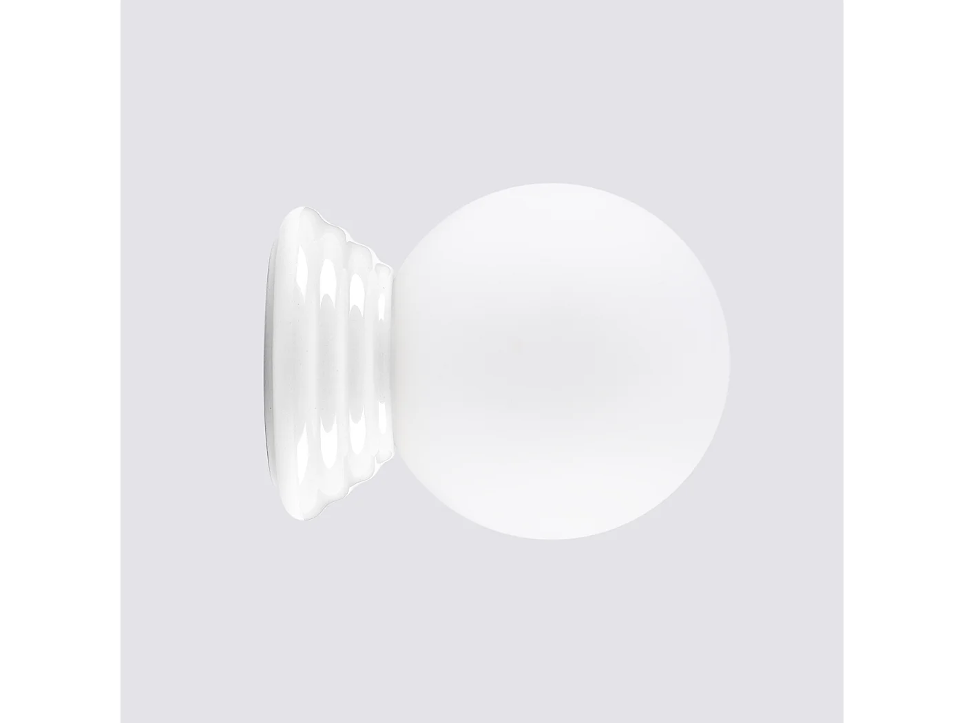 Lámpara de pared Zori minimalista de cerámica/vidrio vidriado - 1 fuentes luminosas - L.12 x A.12 cm - blanco