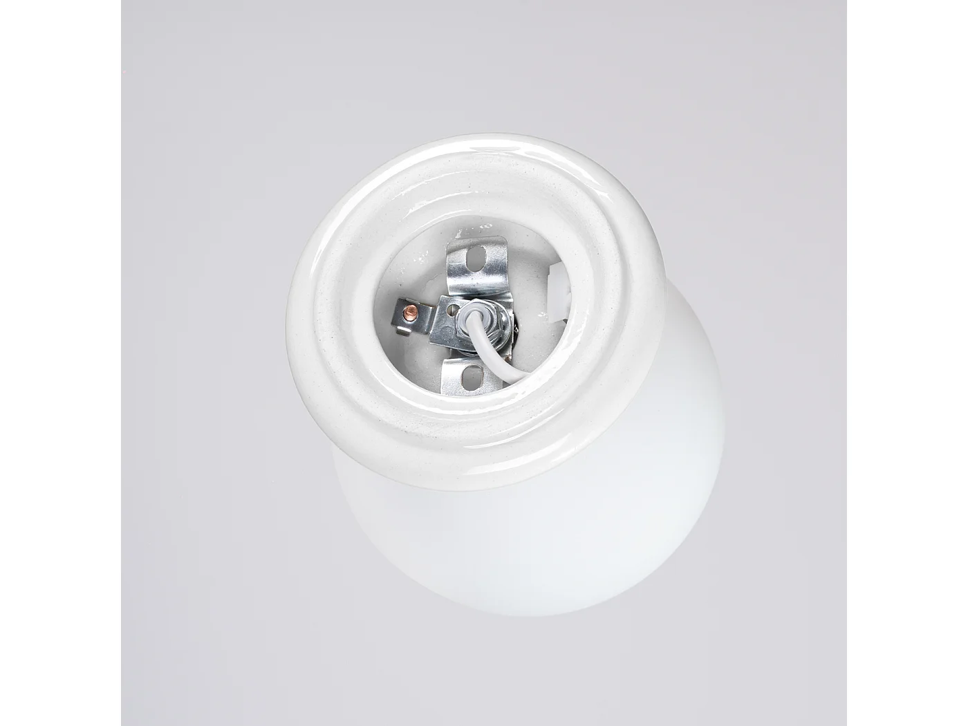 Lámpara de pared Zori minimalista de cerámica/vidrio vidriado - 1 fuentes luminosas - L.12 x A.12 cm - blanco