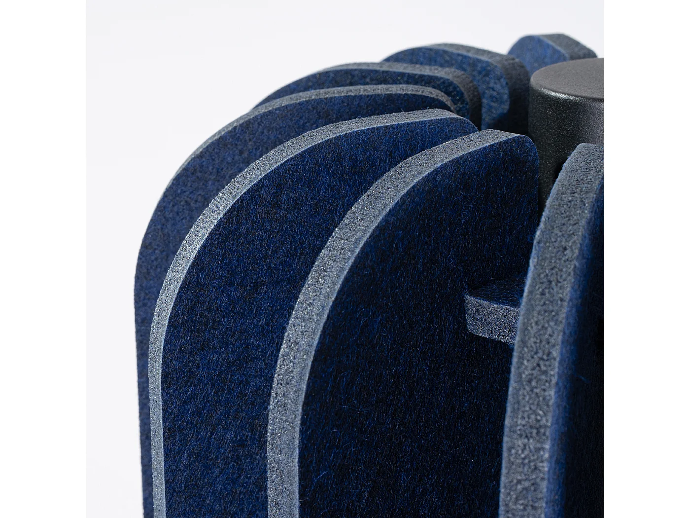 Lámpara colgante Mula moderno de fieltro/acero - 1 fuentes luminosas - L.27 x A.165 cm - azul marino/negro