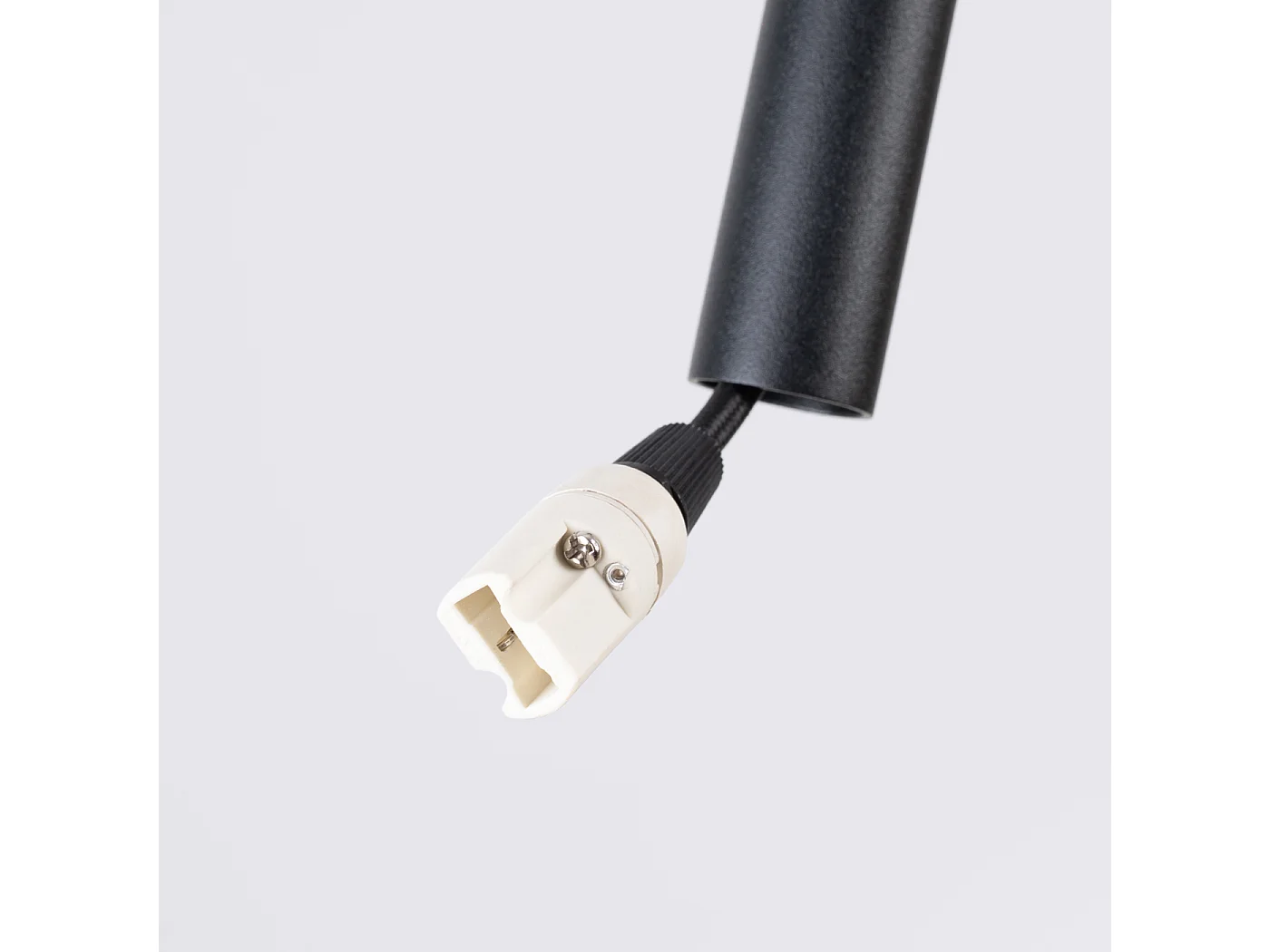 Lampe suspendue moderne en feutre/acier - 1 sources lumineuses - L.30 x H.126 cm - jaune/noir