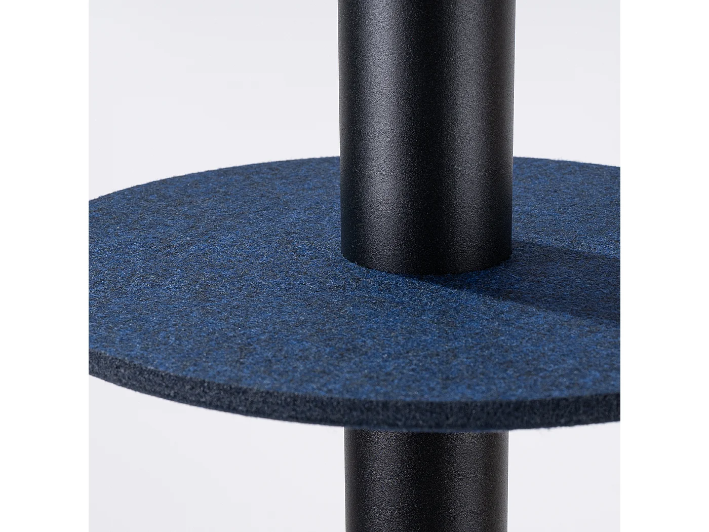 Lámpara colgante Pelta moderno de fieltro/acero - 1 fuentes luminosas - L.30 x A.126 cm - azul marino/negro