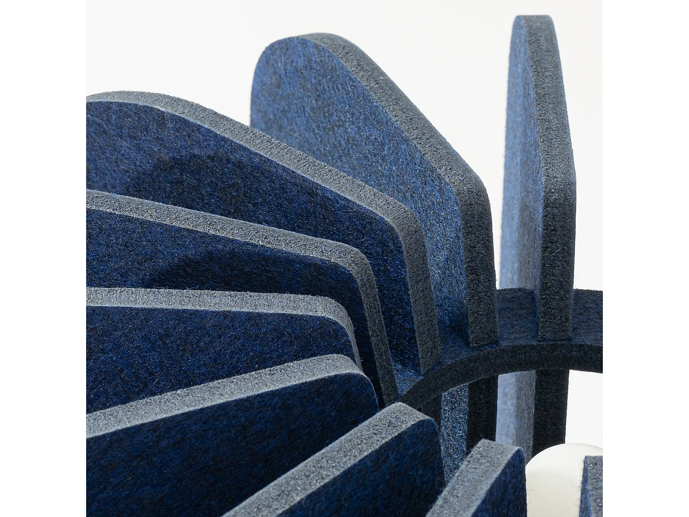 Lámpara de pie Mula moderno de fieltro/acero - 1 fuentes luminosas - L.45 x A.134 cm - azul marino/negro