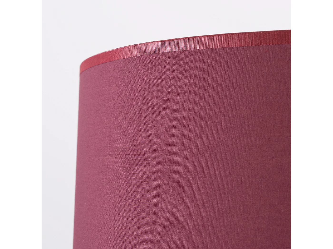 Lampe suspendue minimaliste en tissu/PVC - 1 sources lumineuses - L.40 x H.137 cm - bordeaux/noir