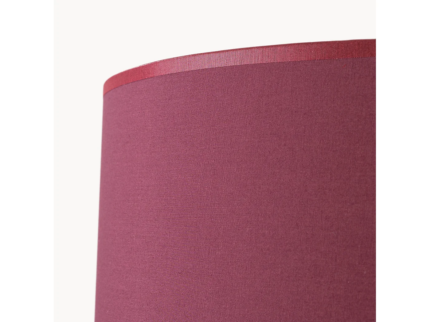 Candeeiro de pé Natt moderno, tecido/PVC/madeira - 1 lichtbronnen - L.77 x H.140 cm - Borgonha/madeira natural