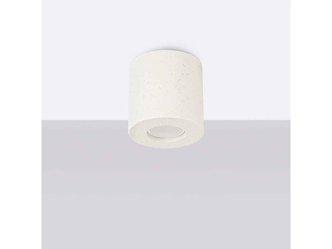 Lámpara de techo Orbis industrial de concreto - 1 fuentes luminosas - L.10 x A.10 cm - beige