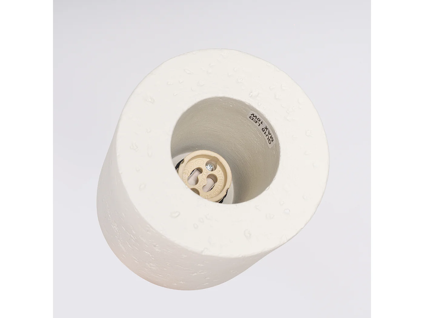 Lámpara de techo Orbis industrial de concreto - 1 fuentes luminosas - L.10 x A.10 cm - beige