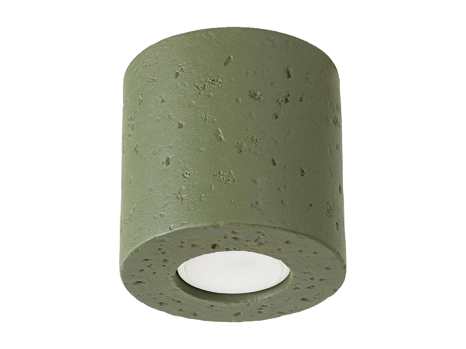 Deckenleuchte Orbis Industrie aus  Beton - 1 lichtquellen - L.10 x H. cm - olivgrün