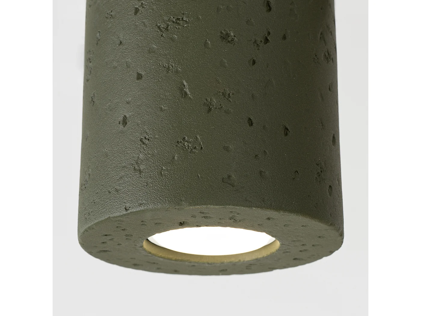 Deckenleuchte Orbis Industrie aus  Beton - 1 lichtquellen - L.10 x H. cm - olivgrün