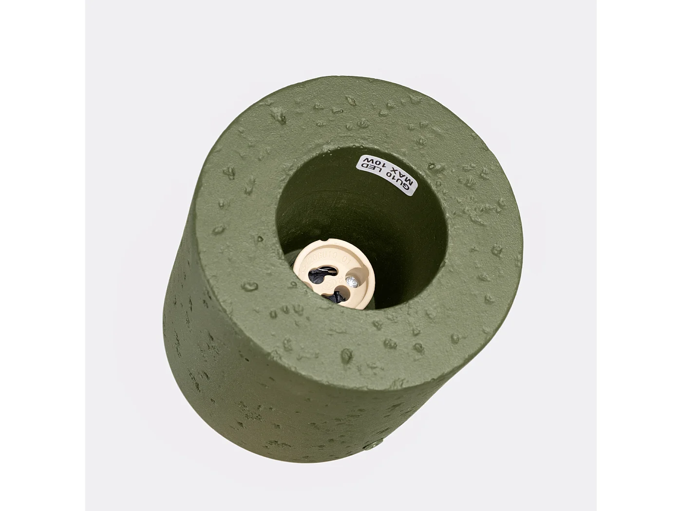 Deckenleuchte Orbis Industrie aus  Beton - 1 lichtquellen - L.10 x H. cm - olivgrün