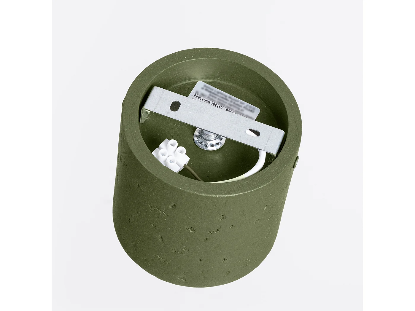 Deckenleuchte Orbis Industrie aus  Beton - 1 lichtquellen - L.10 x H. cm - olivgrün