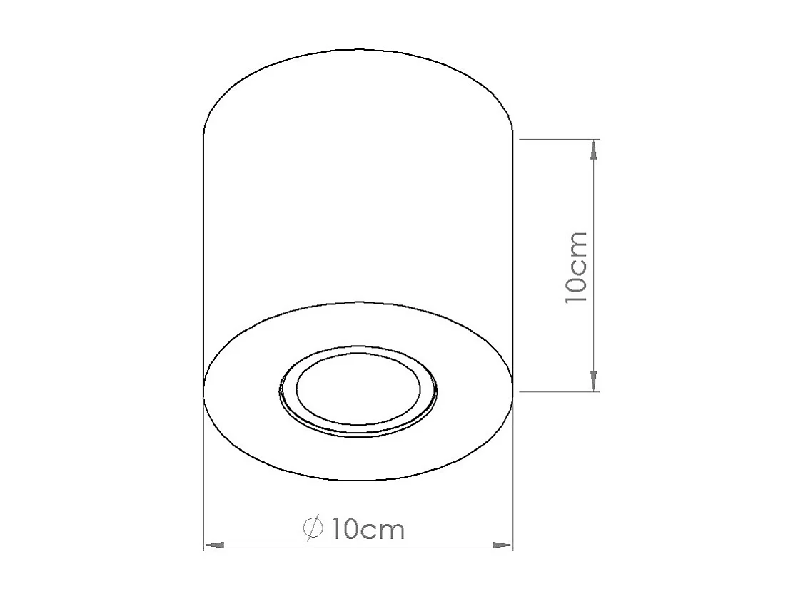 Deckenleuchte Orbis Industrie aus  Beton - 1 lichtquellen - L.10 x H. cm - olivgrün