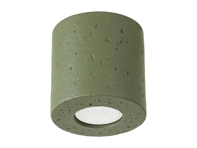 Deckenleuchte Orbis Industrie aus  Beton - 1 lichtquellen - L.10 x H. cm - olivgrün
