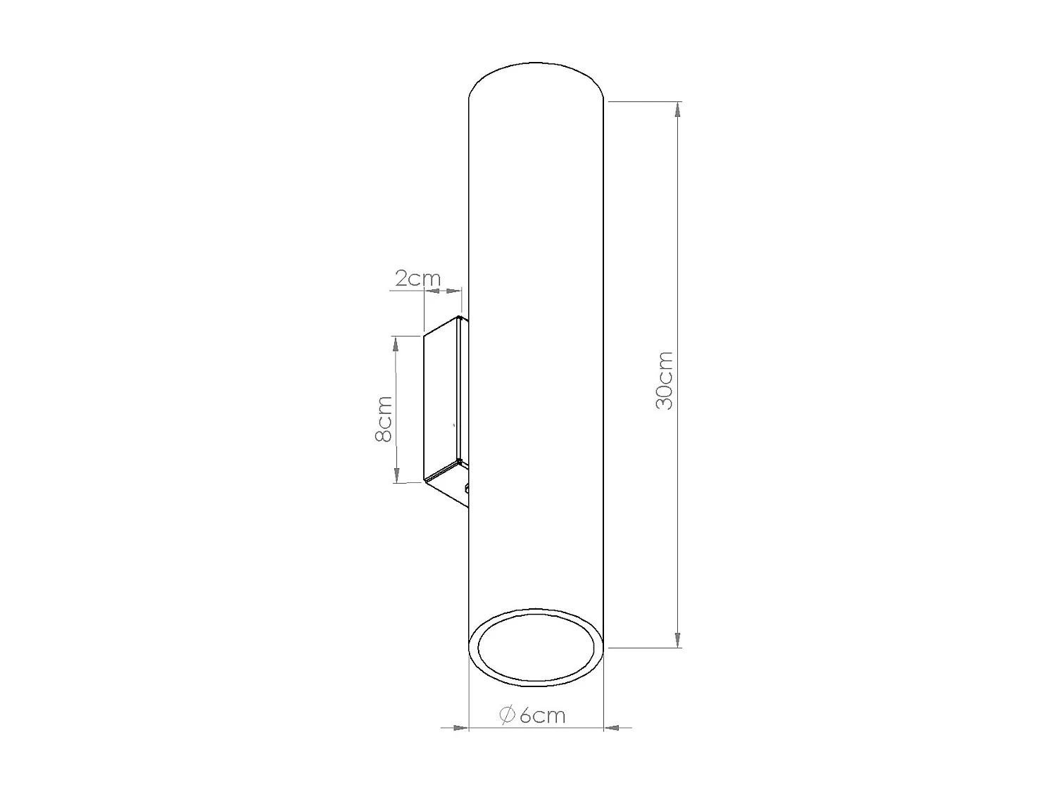 Candeeiro de parede Lino moderno, madeira/aço - 2 lichtbronnen - L.6 x H.30 cm - madeira natural/branco