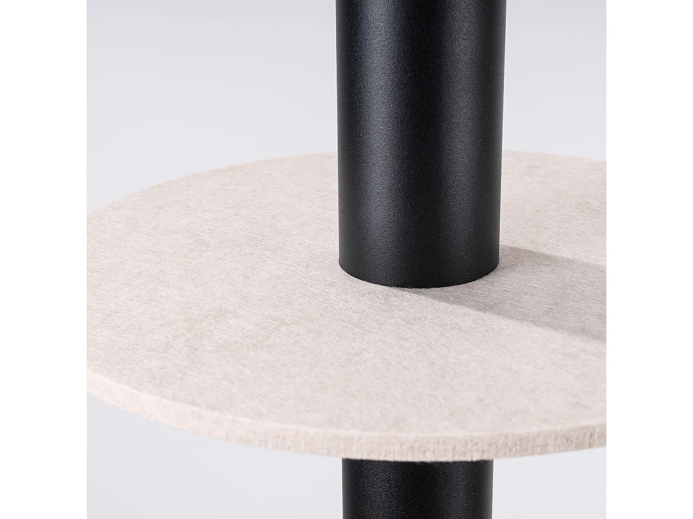 Lámpara colgante Pelta moderno de fieltro/acero - 1 fuentes luminosas - L.30 x A.126 cm - beige/negro