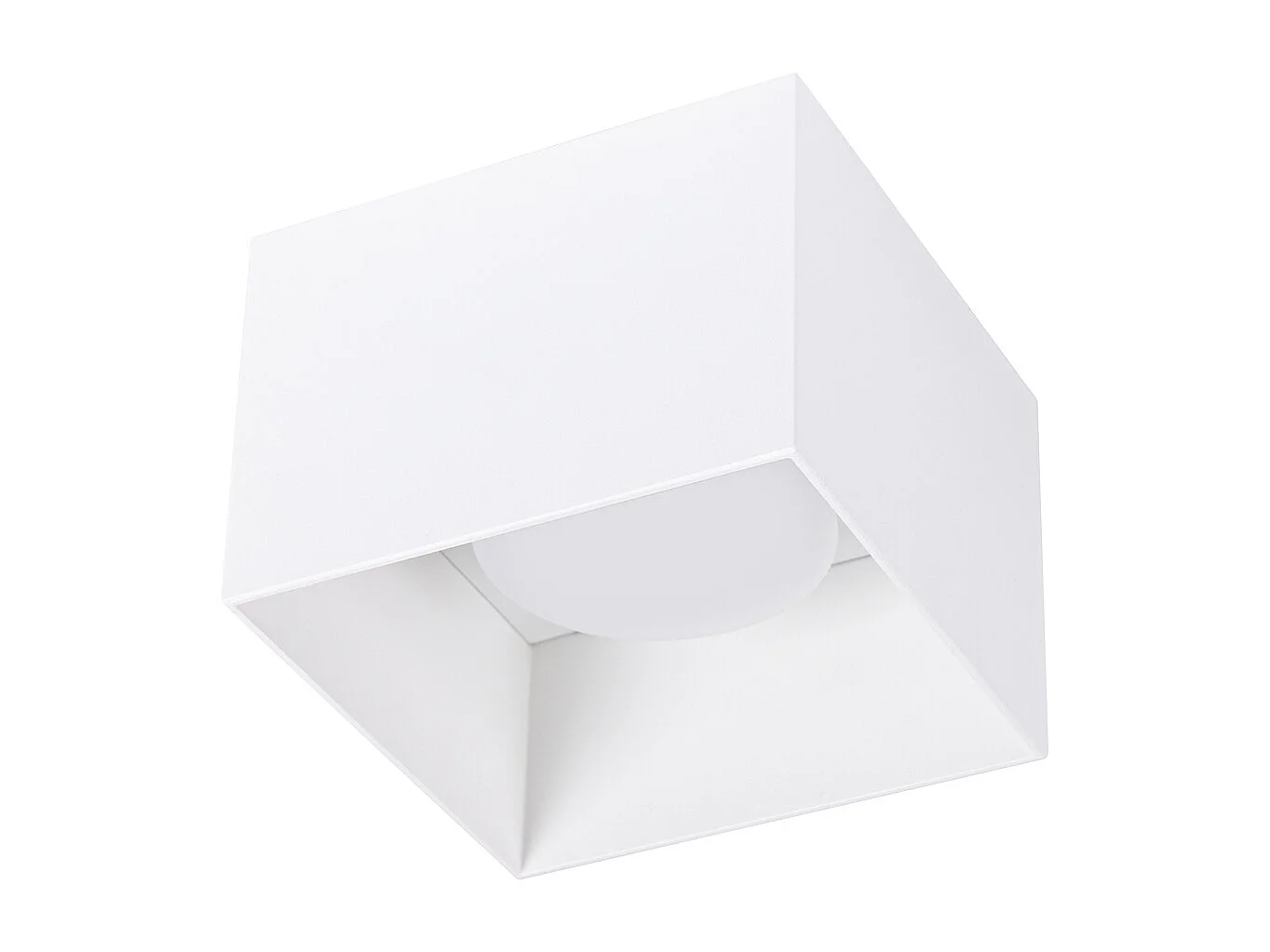 Candeeiro de teto Spoti moderno, alumínio - 1 lichtbronnen - L.12 x H.10 cm - branco