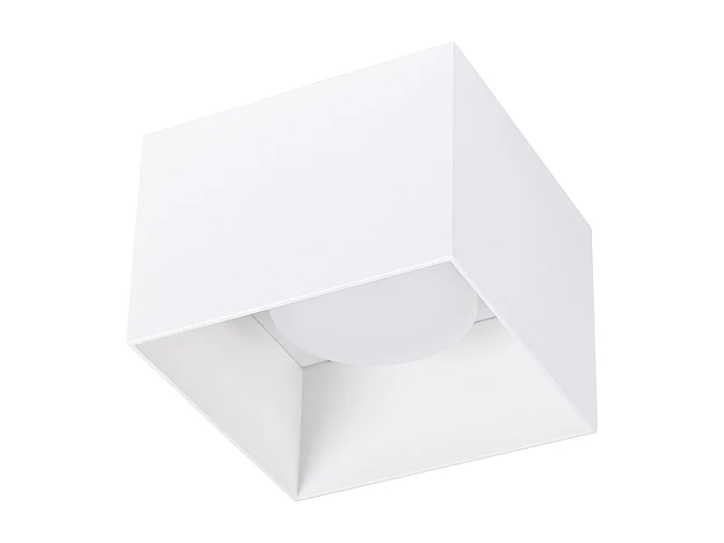 Candeeiro de teto Spoti moderno, alumínio - 1 lichtbronnen - L.12 x H.10 cm - branco