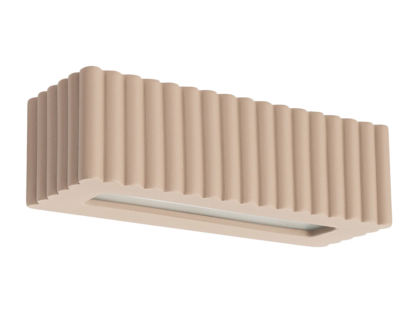 Lámpara de pared Rigata moderno de cerámica - 1 fuentes luminosas - L.34 x A.10 cm - gris pardo
