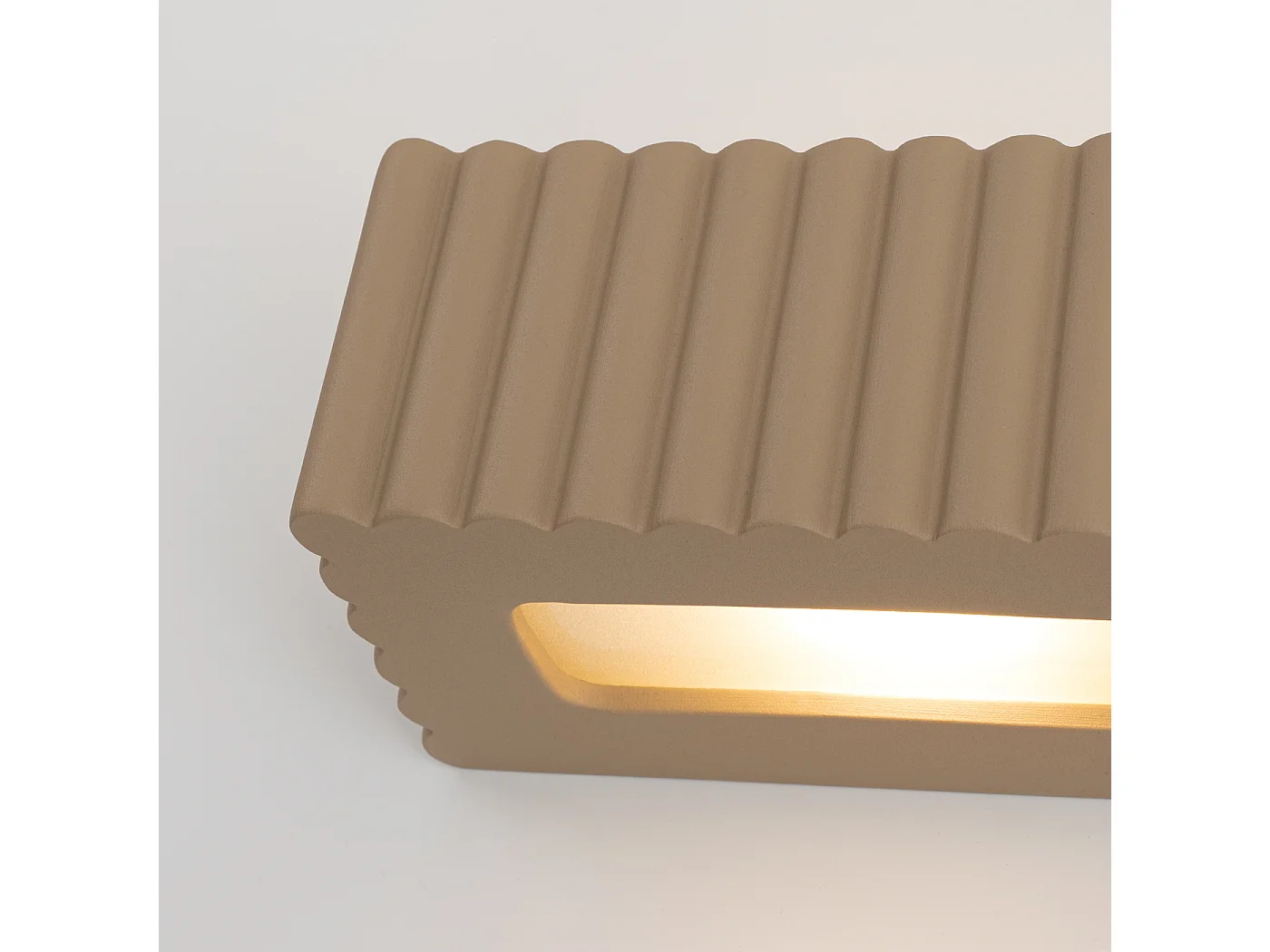 Lámpara de pared Rigata moderno de cerámica - 1 fuentes luminosas - L.34 x A.10 cm - gris pardo