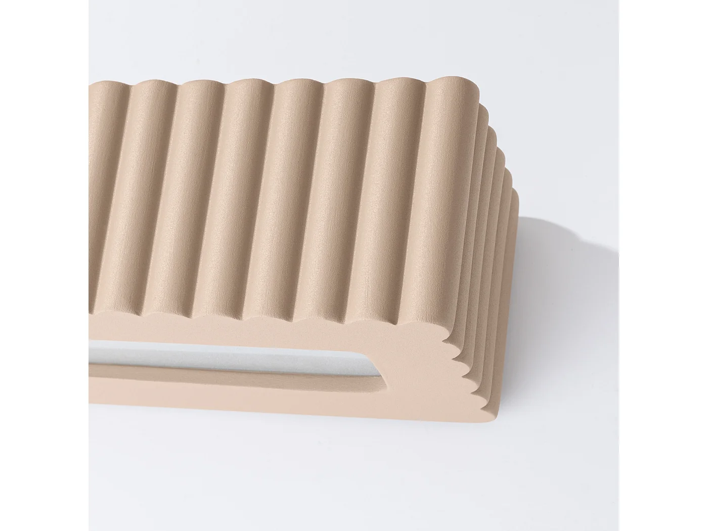 Lámpara de pared Rigata moderno de cerámica - 1 fuentes luminosas - L.34 x A.10 cm - gris pardo