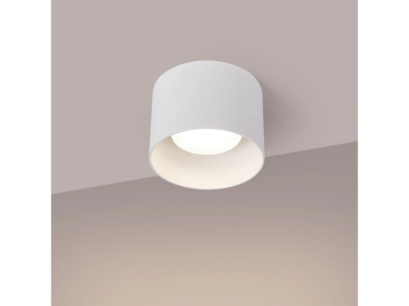 Candeeiro de teto Slimi moderno, alumínio - 1 lichtbronnen - L.12 x H.10 cm - branco