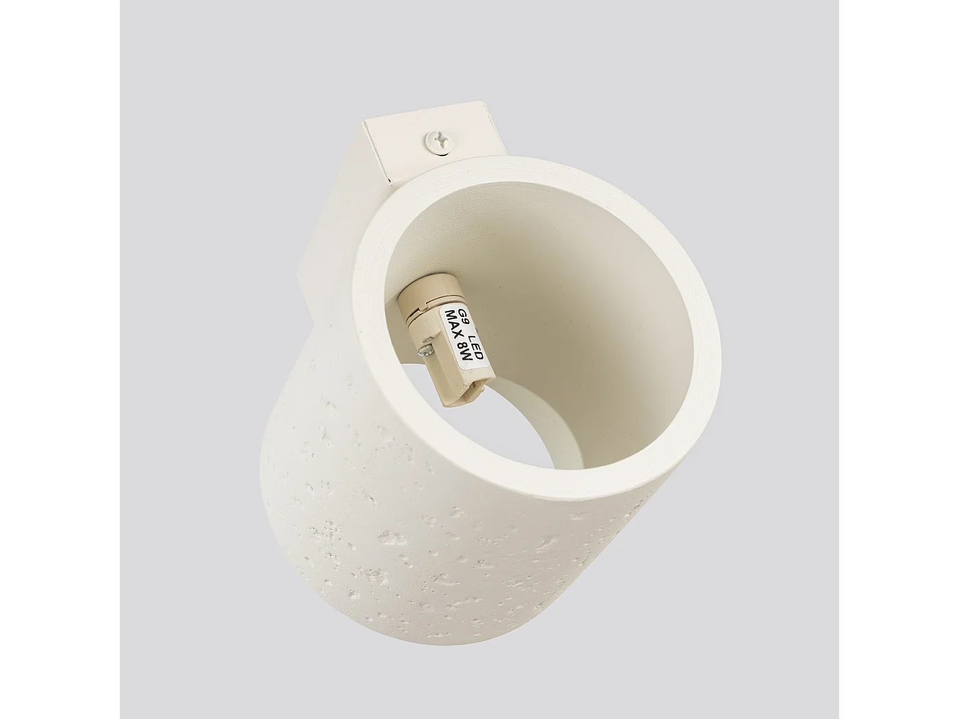 Lámpara de pared Orbis industrial de concreto - 1 fuentes luminosas - L.10 x A.10 cm - beige