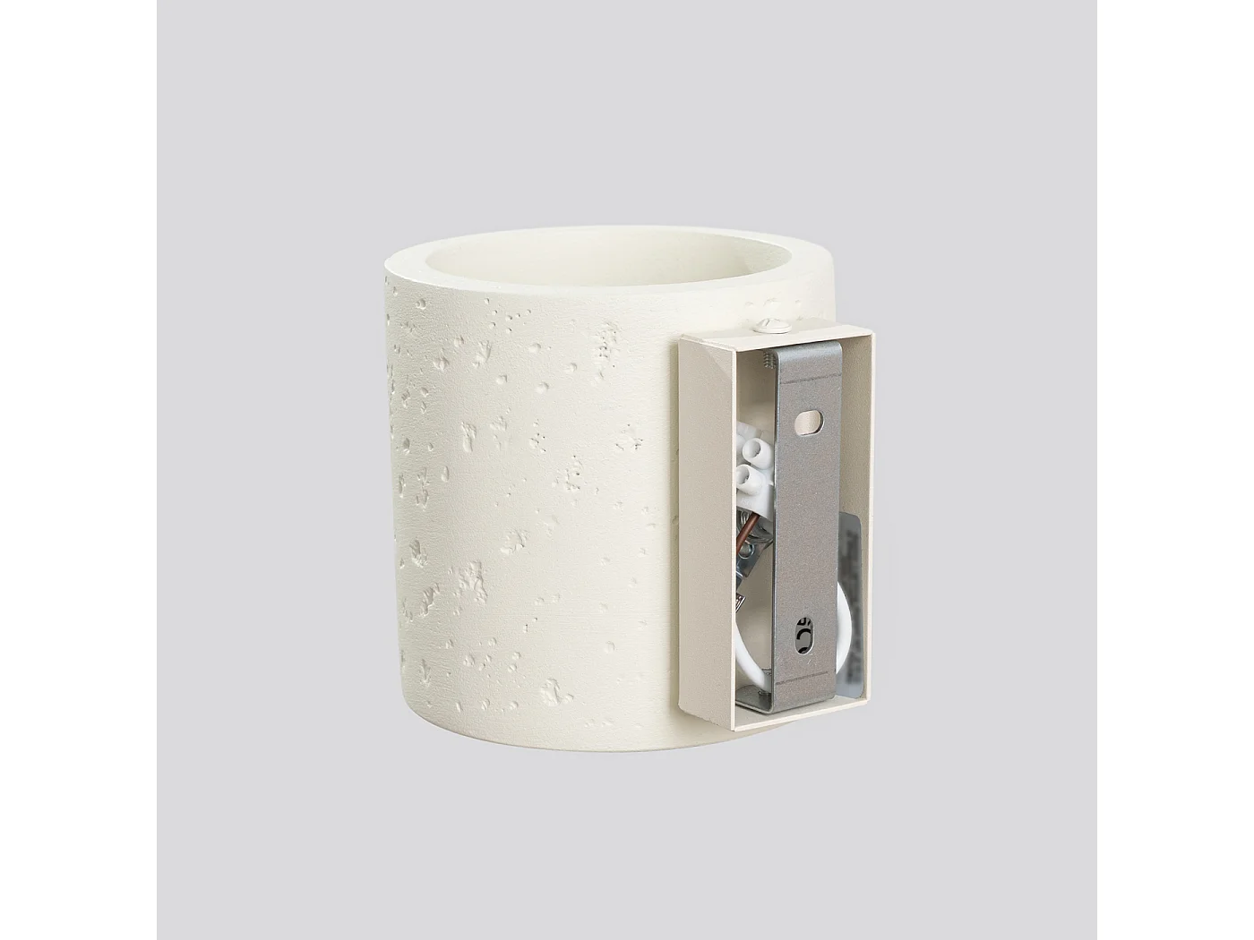 Lámpara de pared Orbis industrial de concreto - 1 fuentes luminosas - L.10 x A.10 cm - beige