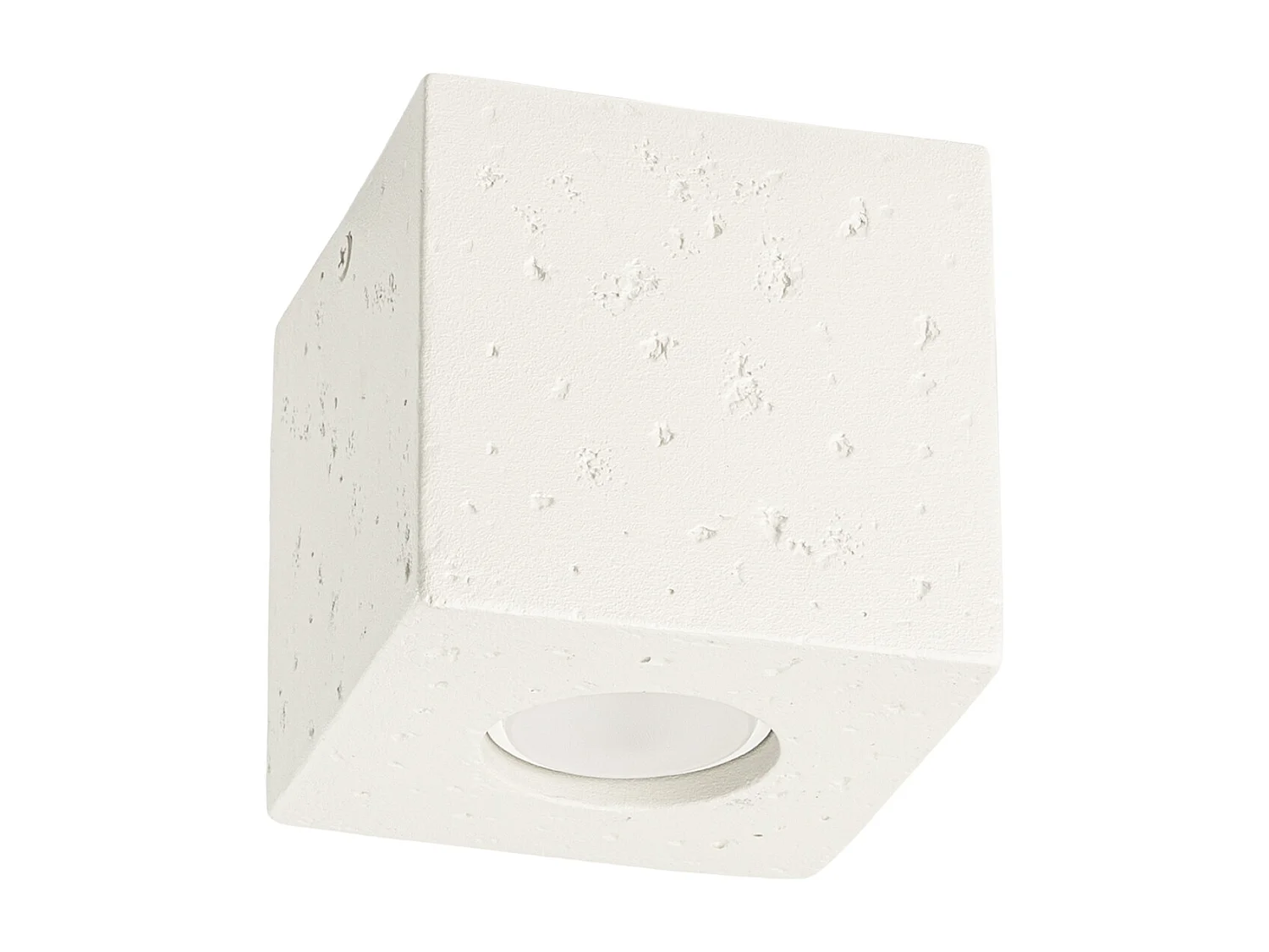 Lámpara de techo Quad industrial de concreto - 1 fuentes luminosas - L.10 x A.10 cm - beige