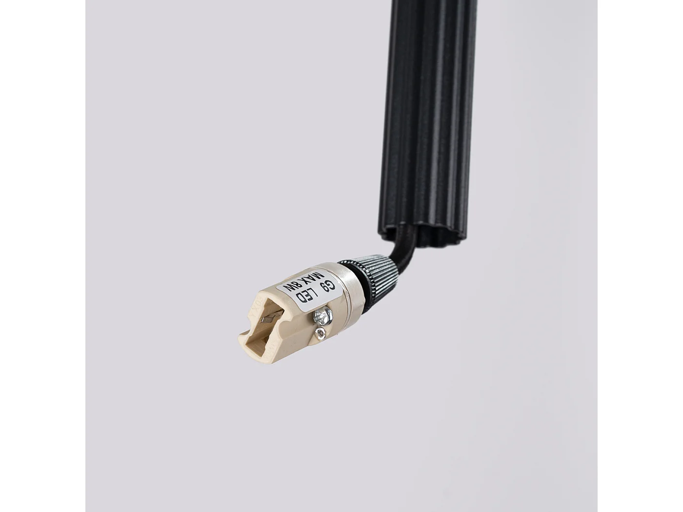 Lámpara colgante Arche moderno de acero - 2 fuentes luminosas - L.15 x A.118 cm - negro