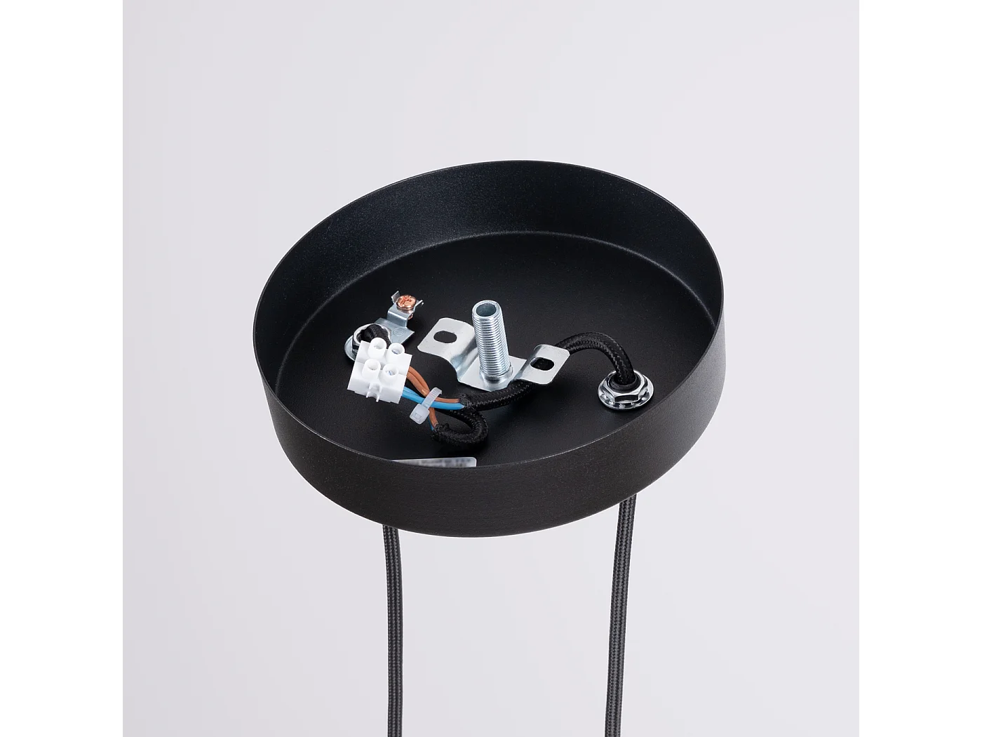 Lámpara colgante Arche moderno de acero - 2 fuentes luminosas - L.15 x A.118 cm - negro