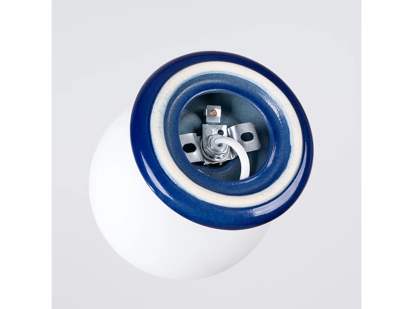 Plafondlamp Zori minimalist van  - 1 lichtbronnen - L.12 x H.12 cm - ultramarijn