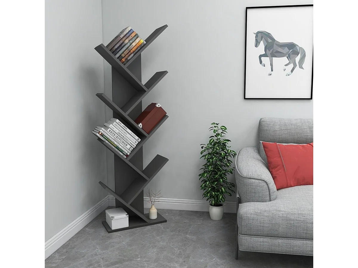 Etagère bibliothèque 8 tablettes H128,5 cm - AUBE